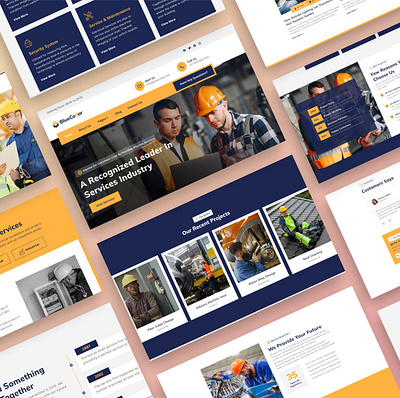 BlueCollar - Small Business Webflow Website Template agency business clean community consulting design illustration logistics presentation retail snallbusiness template ui ux victorflow webdesign webdesigner webflow website work