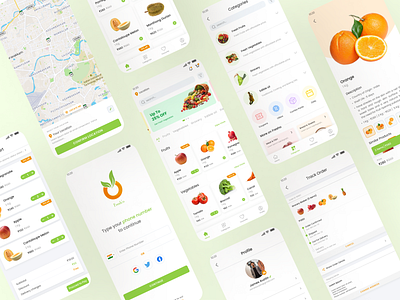 Fresho - Grocery App app app design branding delivery food food delivery app groceries grocery grocery app logo trend ui