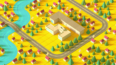 Health Center 3d 3d animation animating animation c4d cinema4d countryside design houses isometric isometric design map modeling mograph motion motion design motion graphic motion graphics village