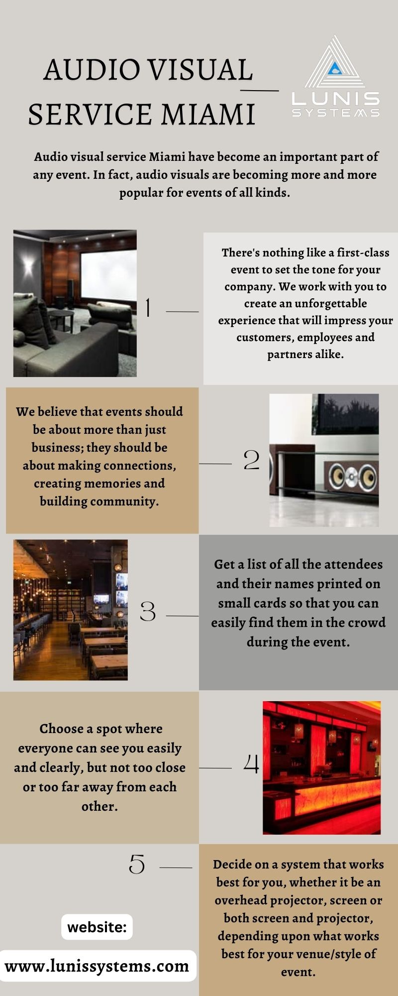 Audio visual service Miami by Lunis Systems on Dribbble