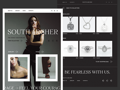 Fashion E-Commerce Website - South Archer design e shop typography ui ux