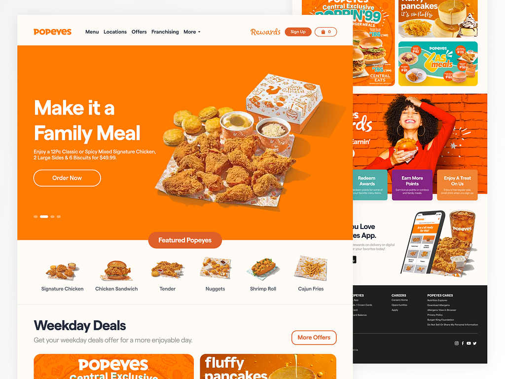 Popeyes - Restaurant Web by Abqary Nasution on Dribbble