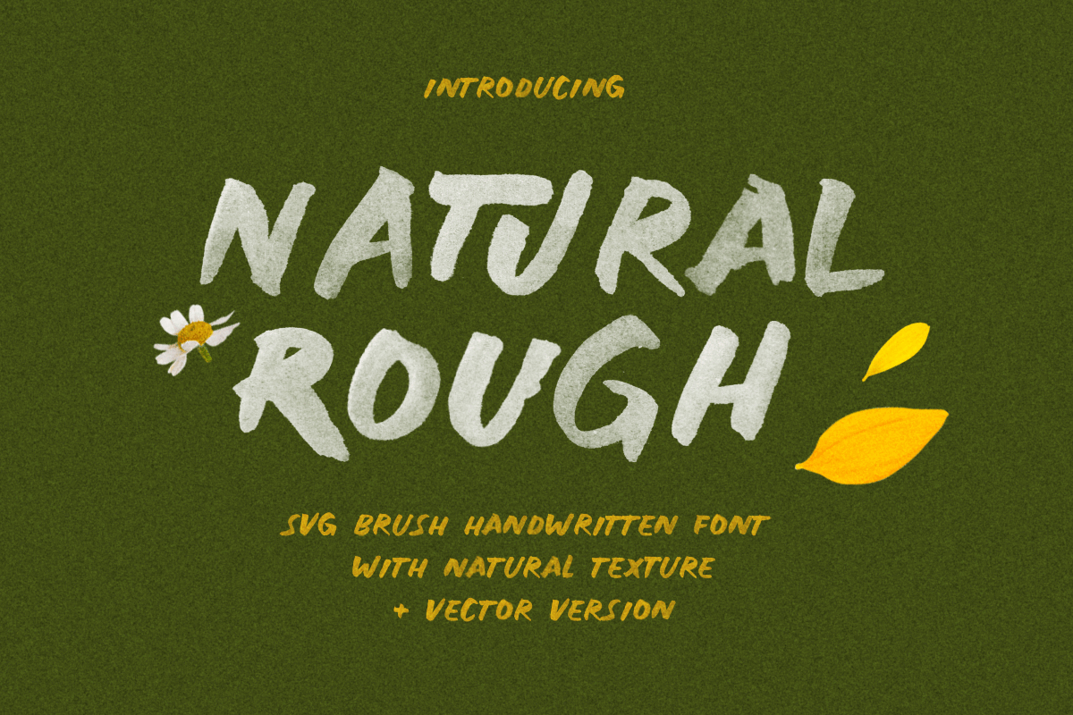 Natural Rough- SVG Handwritten Font casual freebies