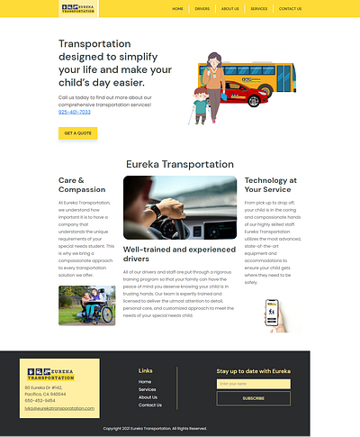 Eureka Transportation figmatowebflow interactions