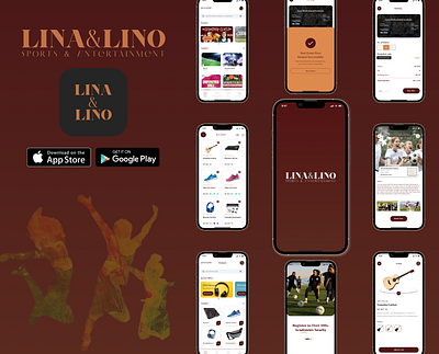 Lina & Lino Sports & Entertainment Application app mobile mobileapp ui uiux ux