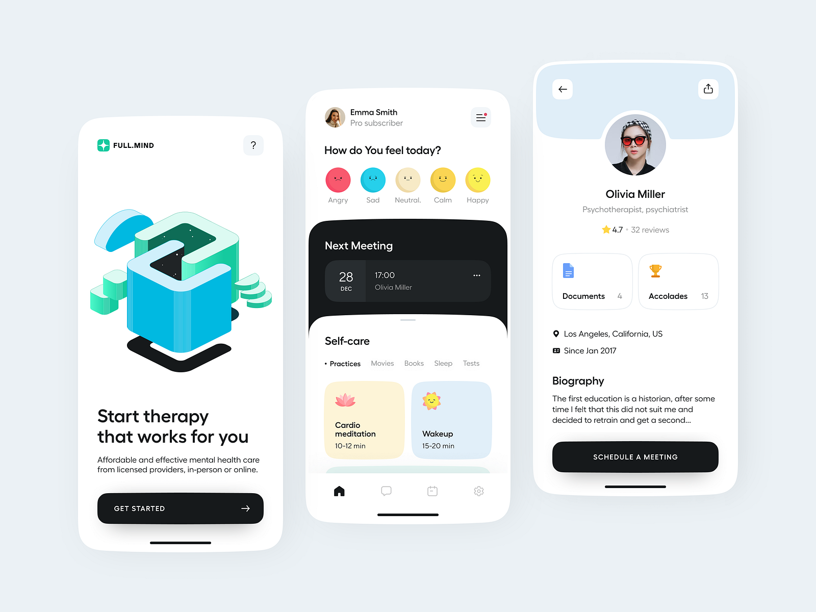 Healthcare Mobile App by Conceptzilla on Dribbble