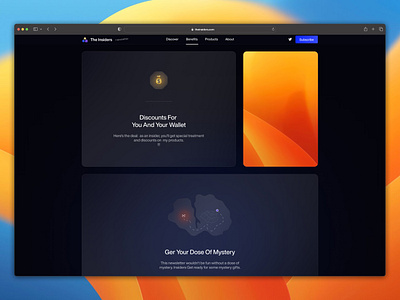 The Insiders Newsletter concept dailyui dark dark mode design insiders interface minimal modern newsletter ui ux website