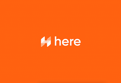 Here - Minimal abstract letter H logo. h logo letter logo logo logotype minimal logo modern orange tech