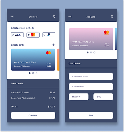 Credit card checkout - UI Challenge 02 design ui ux