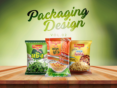 Packaging Design Vol.02 ad design graphic design label design packaging design packet product design riz work rizworkbd snacks