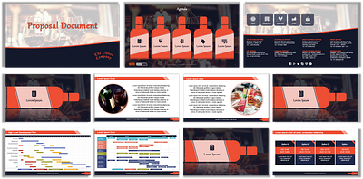 Liquor Company Pitch deck graphic design infographics pitch deck powerpoint ppt presentation