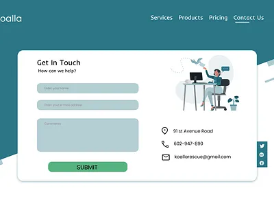Contact Us Page animals contactus design minimalistic new plain rescue simple ui ux web