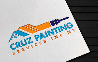 Cruz-Painting-Services-Inc-Ny-2 brand identity branding design illustration illustrator logo logo design logodesign ui vector