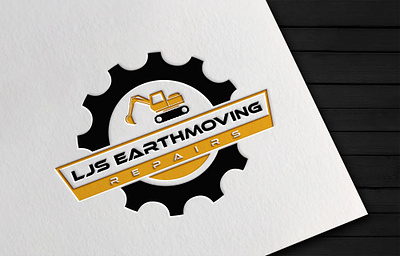 LJS Earthmoving Repairs brand identity branding design illustration illustrator logo logo design logodesign vector