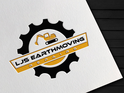 LJS Earthmoving Repairs brand identity branding design illustration illustrator logo logo design logodesign vector