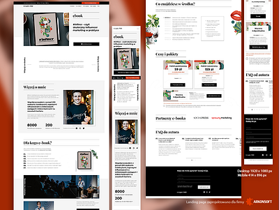 Landing page project - desktop and mobile responsive branding design ui