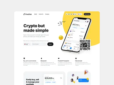 Involve - Landing crypto landing ui web