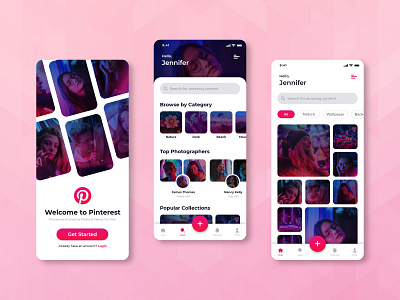 Pinterest Redesign App animation branding graphic design logo ui