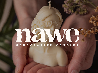 Logotype / nawe handmade candles branding logo typography vector