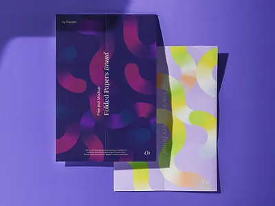Free Folded Papers Psd Brand Mockup folded paper mockup folded poster mockup paper mockup poster mockup