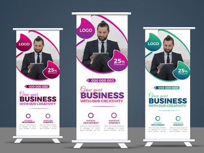 Corporate Business Rollup Banner Design advertsing artwork banner branding business cmyk corporate creative design designers font google graphic image marketing print rollup seo standing text