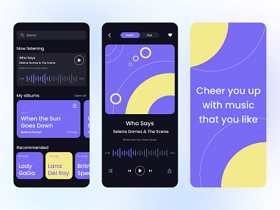 Music Player app challenge daily challenges daily ui listen music main paig mobile app mobile design music music player new trend trend ui