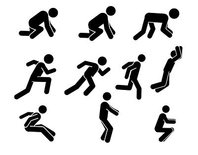 jump and run figure icon icon figure illustration jump run stickman
