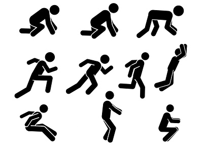 jump and run figure icon icon figure illustration jump run stickman
