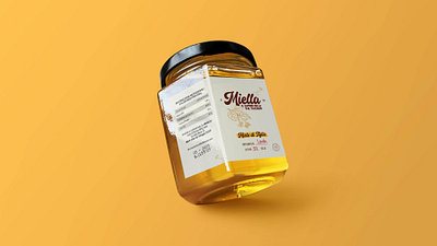 Miella - Design Homemade Honey branding design graphic design honey illustrator labeldesign logo mockup