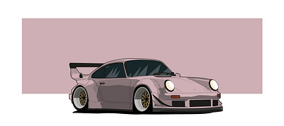 Porsche RWB 911 car graphic design illustration porsche rwb vector