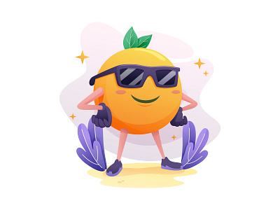 Cool Orange Illustration cartooning cute design food free download free vector freebie fruit illustration illustrator orange orange illustration vector vector design vector download vector illustration