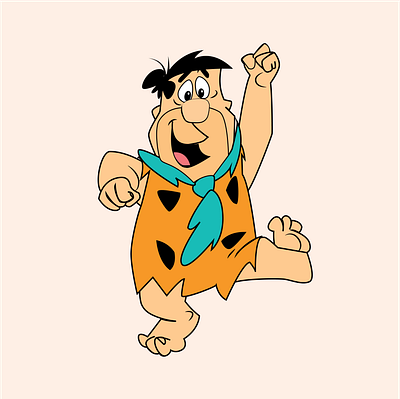 Fred Flintstones from 90s cartoon branding cartoon design graphic design illustration illustrator logo sketch ui vector