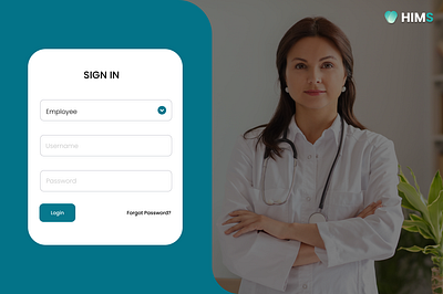 Hospital Management System - Login Screen branding design healthcare hospital login sign in sign up