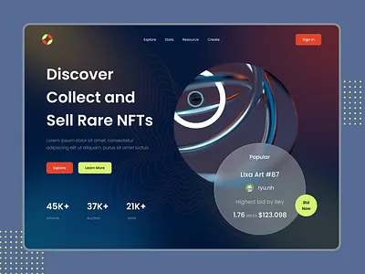 NFT Banner banner crypto crypto banner design nft nft banner nft market place nftmarket typography ui ui ux design ux
