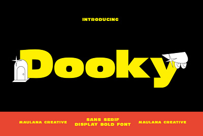 Dooky Sans Serif Display Bold Font 3d animation branding font fonts graphic design logo motion graphics nostalgic