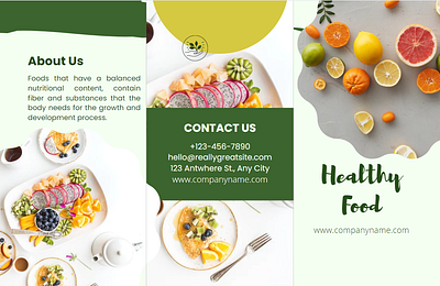 Food Brochure design flyer design graphic design ui