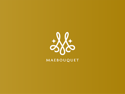 Maebouquet bouquet branding clean flower graphic design logo monogram simple vector