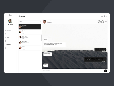 Direct Messaging - Daily UI #013 013 admin challenge chat clean dailyui design direct messaging minimal ui