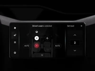 HVAC display automotive design device display hmi in vehicle interface screen ui ux