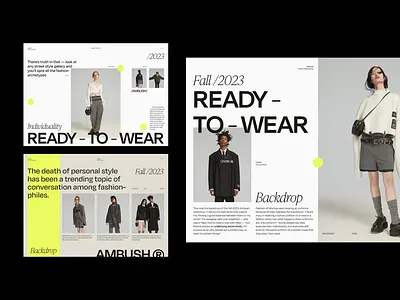 Fashion brand 01/23 concept digital design e commerce editorial fashion fashion brand interaction minimalistic ui design visual design visuals