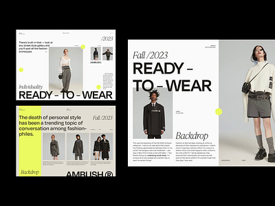 Fashion brand 01/23 concept digital design e commerce editorial fashion fashion brand interaction minimalistic ui design visual design visuals