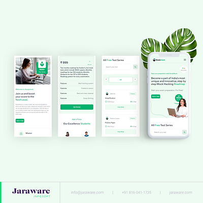 We develop Studymock: A Learning platform design jaraware jarawareinfosoft studymock ui ux