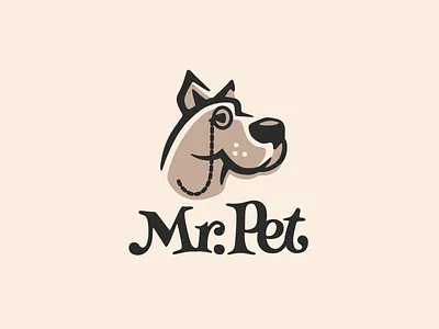 Mr. Pet logo brand branding dog for sale logo logoground mascot mr.pet nagual design pets