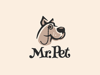Mr. Pet logo brand branding dog for sale logo logoground mascot mr.pet nagual design pets