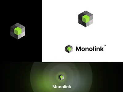 Monolink Logo - a modern and beautiful bookmarking tool 3d app branding design graphic design logo ui ux vector
