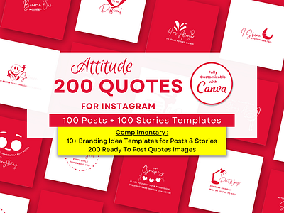 Attitude Quotes Templates for Instagram branding graphic design