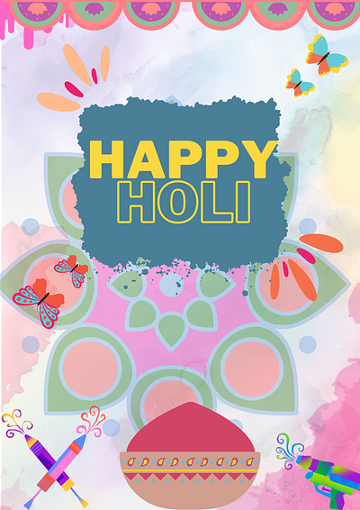 Happy Holi Flyer flyer graphic design
