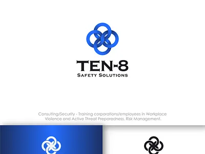 TEN-8 Safety Solutions 8 bold branding circular iconic logo logobold logoconcept logoidea logonew logos modern safety safetylogo security securitylogo simple solutions vector