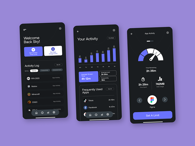 ArcPro - Screen Time Tracking App by Xchyler Drenth on Dribbble