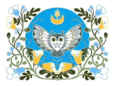 Nature Patterns: Owl animals art artwork bird creative illustration design design studio digital art digital illustration digital painting graphic design illustration illustration art illustrations illustrator illustrators nature owl procreate wildlife